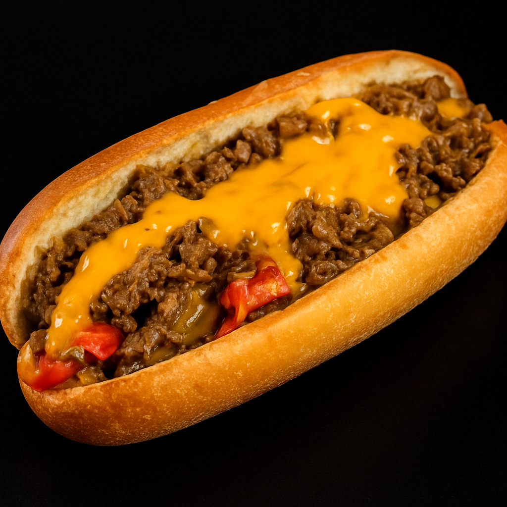 Philly Bowl with seasoned ribeye over basmati rice at Phat Boy Cheesesteaks Edmonton & Sherwood Park